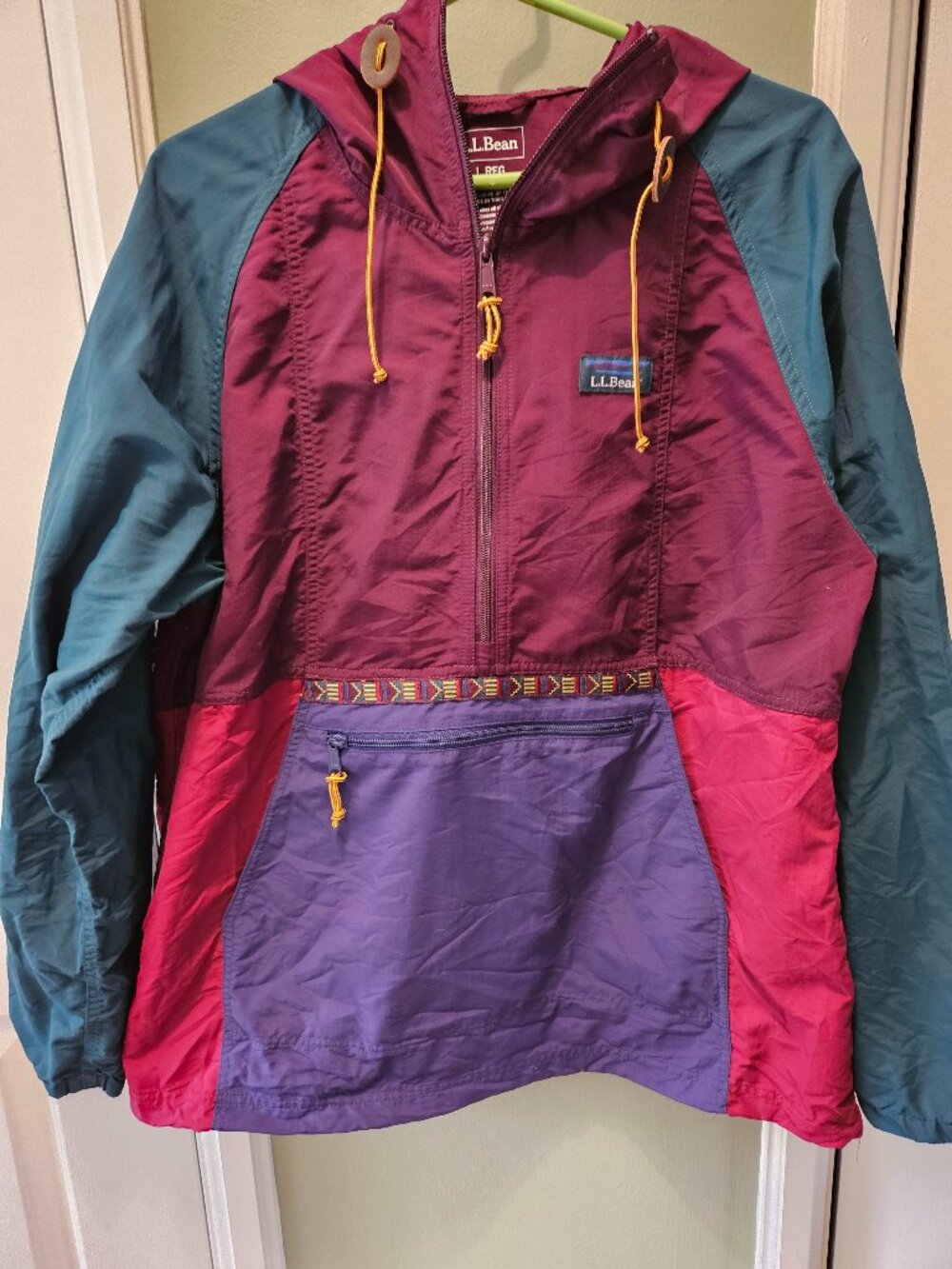 L.L. Bean Women's Mountain Classic Anorak Multi-Color Large L Outdoor Travel